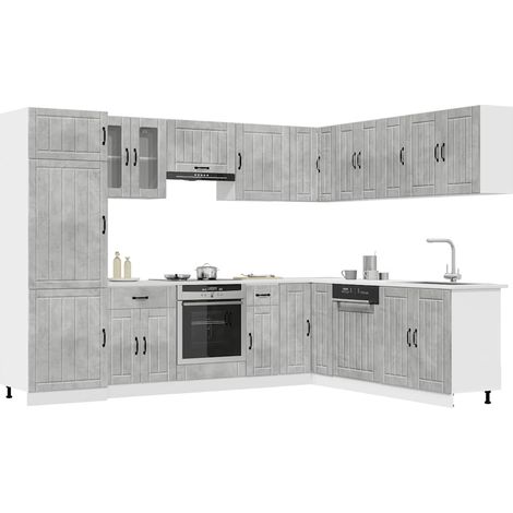 vidaXL Ensemble d'armoires de cuisine 14 pcs Lucca bois d'ingénierie (1/5)