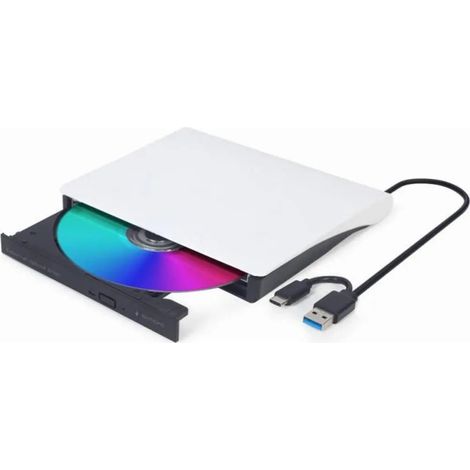 [NEUWERTIG] B-Ware Gembird Externes Usb Dvd Laufwerk Laufwerk Dvd Player Schwarz Weiß