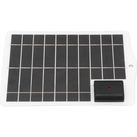 Ortviai Panneau Solaire Portable 3,5 W 5 V pour Appareils Électroniques – Silicium Monocristallin, Blanc (1/5)