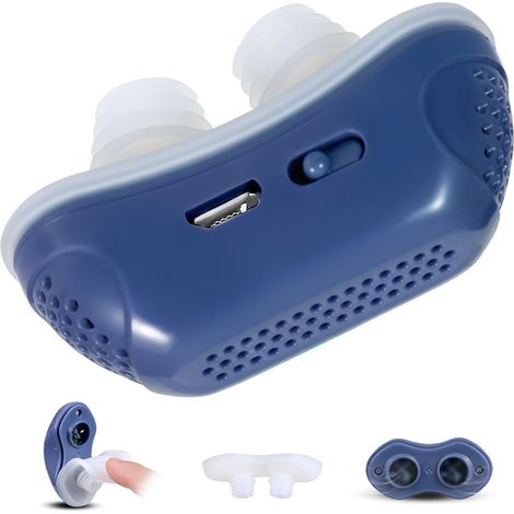 Anti-Schnarch-Gerät, Mini-Anti-Schnarch-Schlafhilfe, Nasendilatator mit variabler Geschwindigkeit und doppeltem Vortex (1/4)