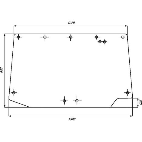 Cristal trasero superior UNIVERSAL 0077338010N (1/2)