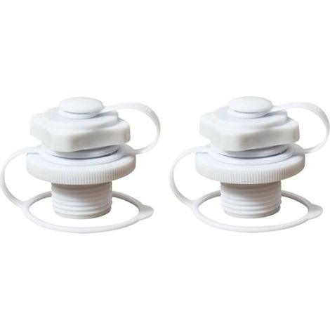 2er-Set Spiral-Luftstopfen zum Aufblasen von Lay-Z-Spas – Auslaufsichere Einschraubkappe – Schraubventil für Luftmatratzen, Boote und Whirlpools (22 mm) (1/5)