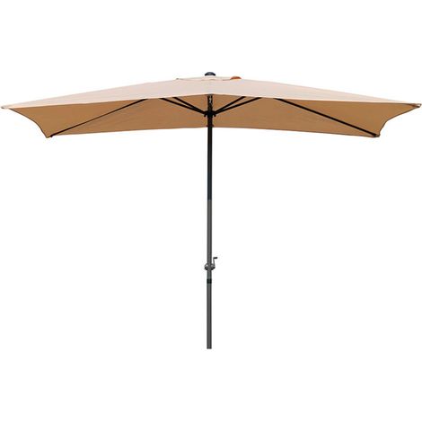 MAJESTIC parasol rectangular 2x3 m beige , Parasol rectangular 2x3 metros Beige. -Marca: Majestic. -Parasol de piel central aluminio antracita con faldón. -Tela de poliester color