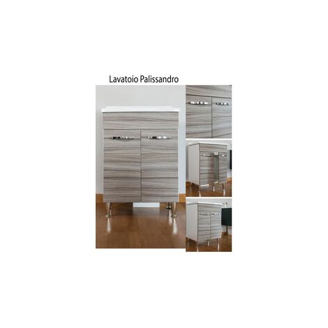 1PZ LAVATOIO ANTONELLA 60X50 CM CON SIFONE PALISSANDRO (1/2)