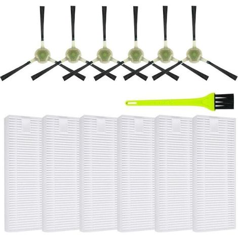 Accessoires Filtre pour Lefant M210P / M210 Pro, 6 Filtre Hepa 6 Brosses Latérales Robot Aspirateur Pièces de rechange (1/4)