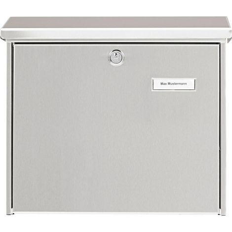 Burg Wächter 4190 COMFORT 3913 NI Briefkasten Edelstahl Silber Schlüsselschloss (1/5)
