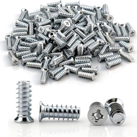 Lot de 110 vis M6,3 x 11 mm Euro pour meubles, tête fraisée (1/5)