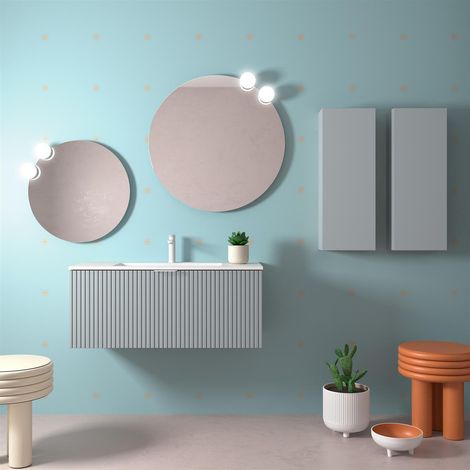 Armoire murale BIBA 1000 1 tiroir métal et tiroir dissimulé BLUE FOG 997 x 405 x 450 mm (1/4)