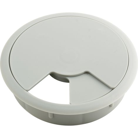 80 mm hellgraue Kabeltülle aus Kunststoff SANS MARQUE