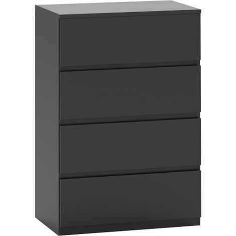 Modern 4-Drawer Chest of Drawers for Bedroom Storage,Stylish Dresser Unit with Ample Space for Organizing Essentials-Black