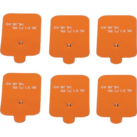 Lot de 10 électrodes à pression réutilisables de rechange pour appareil de massage TENS, couleur orange. (1/5)