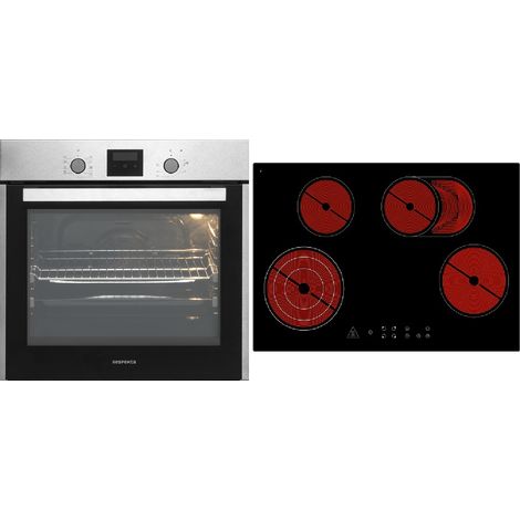 Backofen Herd Kochfeld Set Glaskeramik 77 cm Einbau autark rahmenlos Respekta (1/5)