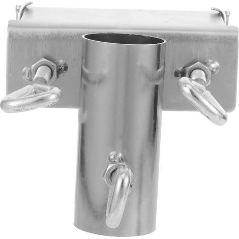 Pied de Parasol Extérieur en Fer Argenté, Base Stable pour Plage (1/5)