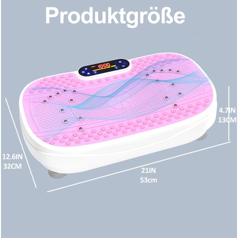 Piattaforma vibrante fitness con bande di resistenza e controllo velocita, rosa HAVRYA (1/3)