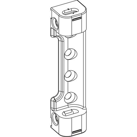 ROTO NX Axerlager P6/100 seitenverstellbar PVC 2 Bohrzapfen 6 mm silber