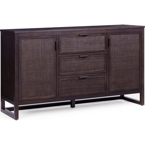 Teamson Home Hatteras Wooden Sideboard 3 Drawers 2 Doors, Espresso (1/5)