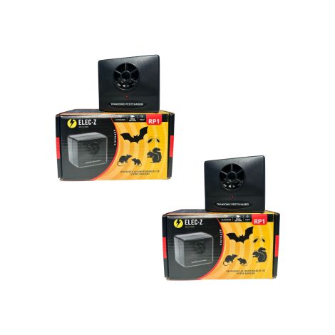 LOT 2 x RP1 Répulsif Ultrason Efficace Anti Chauve-souris insecte Rongeur Cafards Araignées Tiques Puces (1/5)