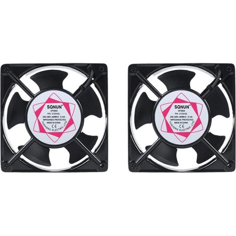 Alovez – Ventilateur axial haute température 120 x 120 x 38 mm – Pales en métal silencieuses – Économie d'énergie jusqu'à 30% – 220V 23W - mm-2PCS (1/5)