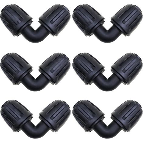 Accessori per irrigazione, 6 connettori a gomito, raccordo per irrigazione da 16 mm, connettore per tubo di irrigazione da giardino, per connettori di irrigazione (1/5)