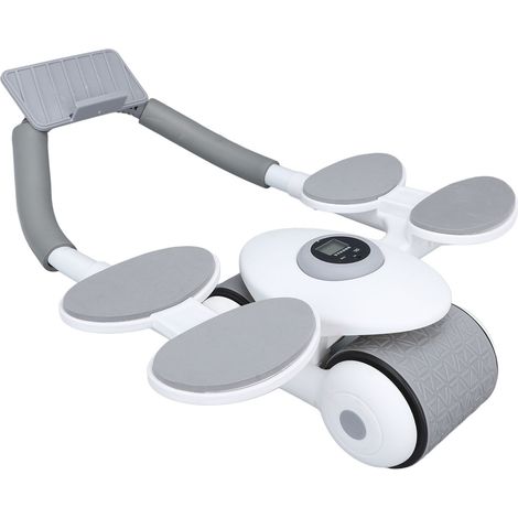 Suspension automatique pour exercices abdominaux, double roue de 10 cm de large avec minuteur, protection des coudes pour salle de sport à domicile (1/5)