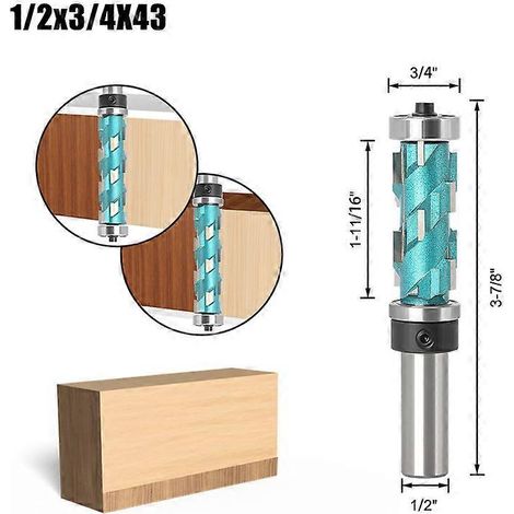 stuk freesbits, freesbits voor vlakfrezen, freesbits voor houtbewerking, freesbits voor houtbewerking 1/2'' (1/4)