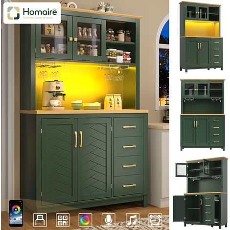 Buffet vert avec rangement en vert 105,5 x 40 x 180 cm HOMAIRE (1/5)