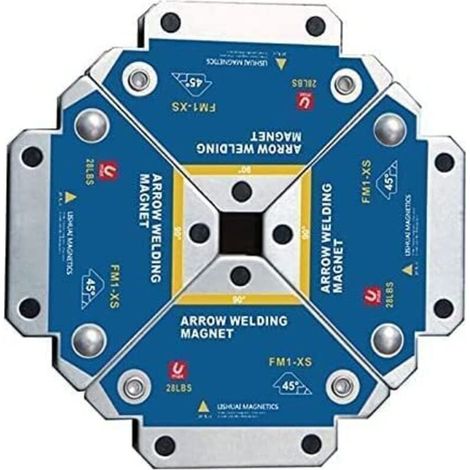 Aimant Soudure, 4 PCS Soudure Aimant Force de Maintien 13kg de Soudure Equerre de Support Positionneur Magnétique 45 ° 90 ° 135° Outils de Localisation Auxiliaires Multi-Angles (1/5)