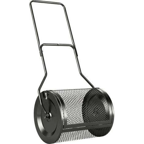 Compost Spreader, 20 in Detachable Handle, 50 x 40 x 123 cm, Black (1/5)