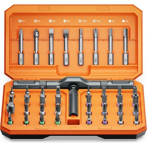 Jeu de tournevis à cliquet 42 en 1, jeu de tournevis magnétique avec 40 embouts multiples, kit d'outils de réparation DIY pour la réparation d'outils (1/5)