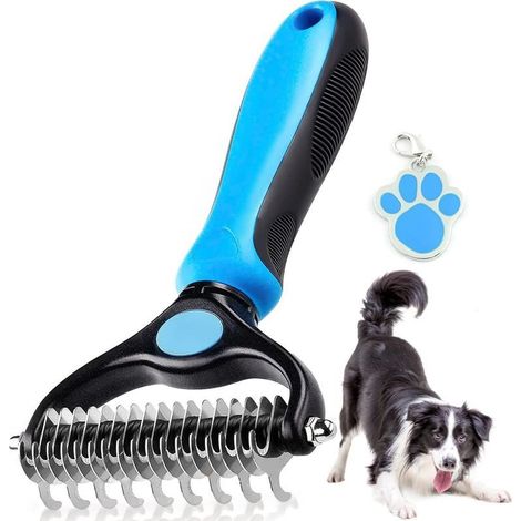 Hundebürste, Langhaar-Hundebürste, Haustierbürste, Hunde- und Katzenbürste, Bürsten zur Entfernung von Unterwolle für Haustiere, Professionelle Fellpflege, Ideale Hundepflegekämme (1/5)