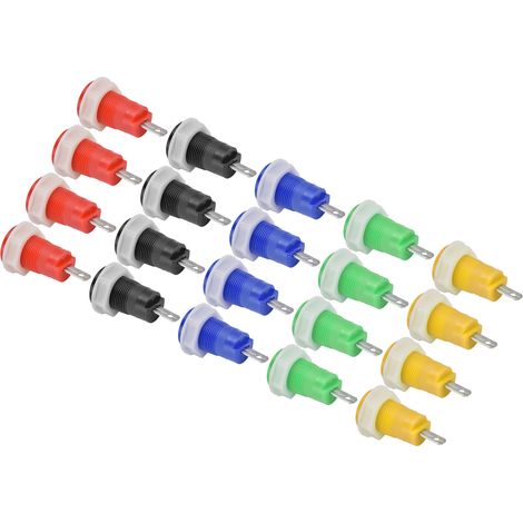 Connecteur de Masse Soudable 4mm 4 Pièces, Type Banane Sécurisé 32A 1KV pour Poste de Masse