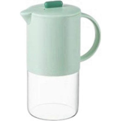 Carafe à eau en verre avec couvercle, cafetière de cuisine 1800 ml, vert clair (1/5)