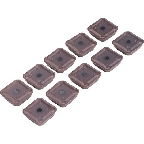 Lot de 10 plaquettes de tournage en carbure pour outils CNC, plaquettes de finition pour tour avec revêtement SEET1203 (1/5)