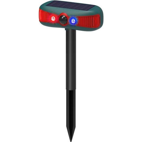 Alarme extérieure à détecteur de mouvement solaire avec 4 modes, son puissant de 129 dB, stroboscope, étanchéité IP65, alimentation solaire, idéale pour la sécurité de votre jardin, cour, ferme ou mai (1/5)