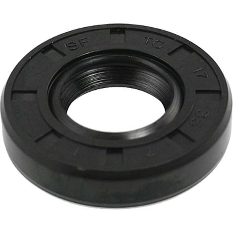 sourcing map Metric Rotary Shaft Oil Seal 17x35x7mm TC Double Rubber Lips Black (1/2)