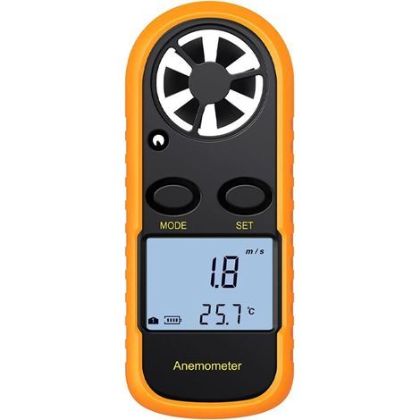 Anémomètre numérique LCD - Mesure de la vitesse du vent (1/5)