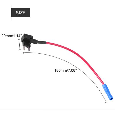 Lot de 5 adaptateurs de prise de fusible automobile, porte-fusible lame mini type pour utilisation facile et sécurisée. (1/5)