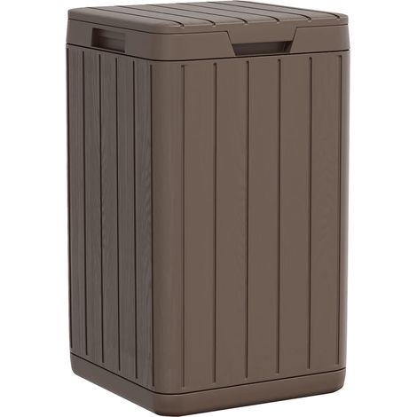 Outdoor Garbage Bin Brown 38x38x65 cm PP vidaXL