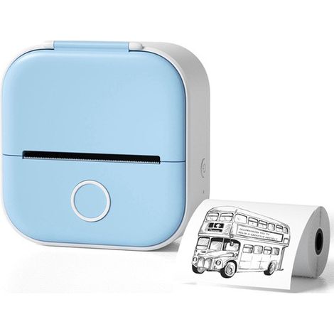 Disponible en une seule couleur : bleu. Matériau : plastique. Mini imprimante thermique portable pour l’impression d’étiquettes photo à domicile.