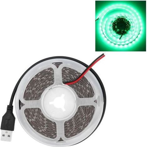 Bandeau LED flexible 5V RGBW basse tension, éclairage vert pour décoration intérieure et boîtier PC. (1/5)