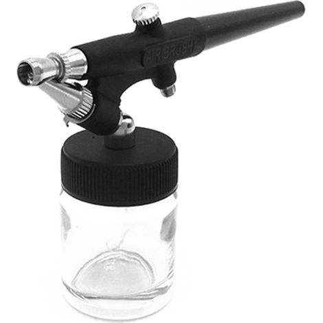 Kit aérographe type 138, aérographe simple action 0,8 mm, godets de peinture 22 cc pour modélisme, maquillage, nail art et décoration de gâteaux. (1/5)