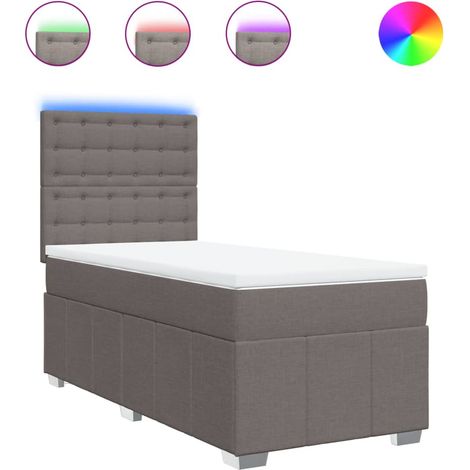 Maison Exclusive - Giroletto a Molle con Materasso Tortora 90x200 cm inTessuto (1/5)