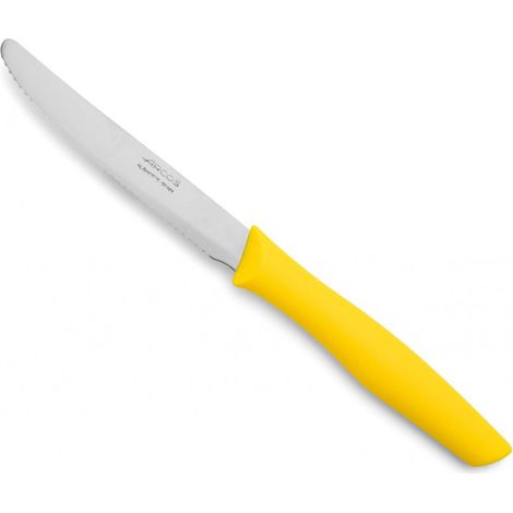 Cuchillo de Mesa Arcos Nova 188825 de acero inoxidable Nitrum y mango de Polipropileno, de color amarillo hoja de 11 cm con funda y caja expositora (1/5)