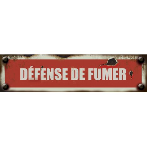 Plaque vintage Défense de fumer - Rigide 170x45mm - 4019390