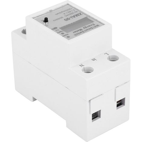 Compteur d'énergie monophasé intelligent ZMAi-90, interrupteur de mesure LCD avec télécommande WiFi, 90-250V 60A, ampèremètre numérique connecté pour tableau électrique. (1/3)
