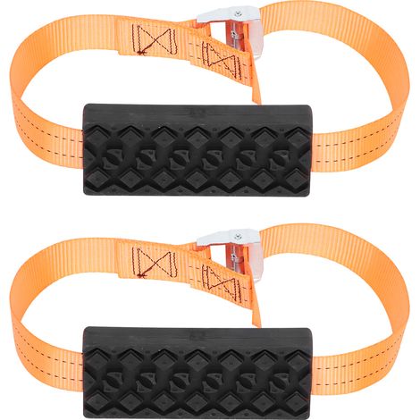 2 chaînes à neige antidérapantes pour pneus, accessoires de sécurité pour la conduite sur glace, neige, boue et sable. (1/5)