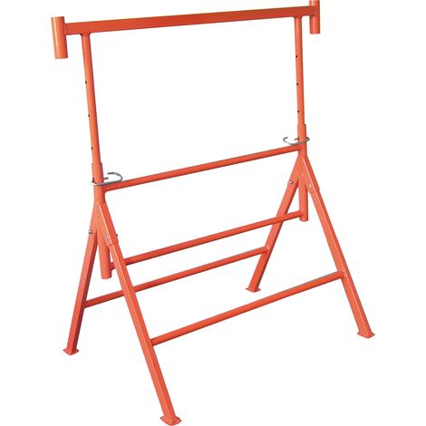 Tréteau professionnel réglable en métal – Poutre 110 cm – Hauteur 83 à 133 cm – Largeur utile 100 cm – Charge 1000 kg/pair – Pliant, robuste, compatible garde-corps et porte-outils
