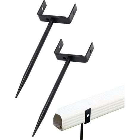 Generico Support pluvial, 2 pièces, stabilisateur de gouttière de pluie, crochets d'extension de pluie réglables pour installation extérieure, maison toit (1/5)