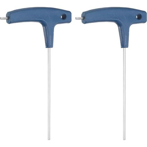 2Pcs Clé Hexagonale À Poignée En T 2.5mm Métrique Cr-V Bleu Foncé (1/5)