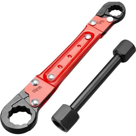 roter und schwarzer Winkelsteckschlüssel, Steckschlüssel, Winkelsteckschlüssel (1/4)